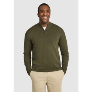 Johnny Bigg Khaki Everyday 1/4 Zip Sweater XL NWT